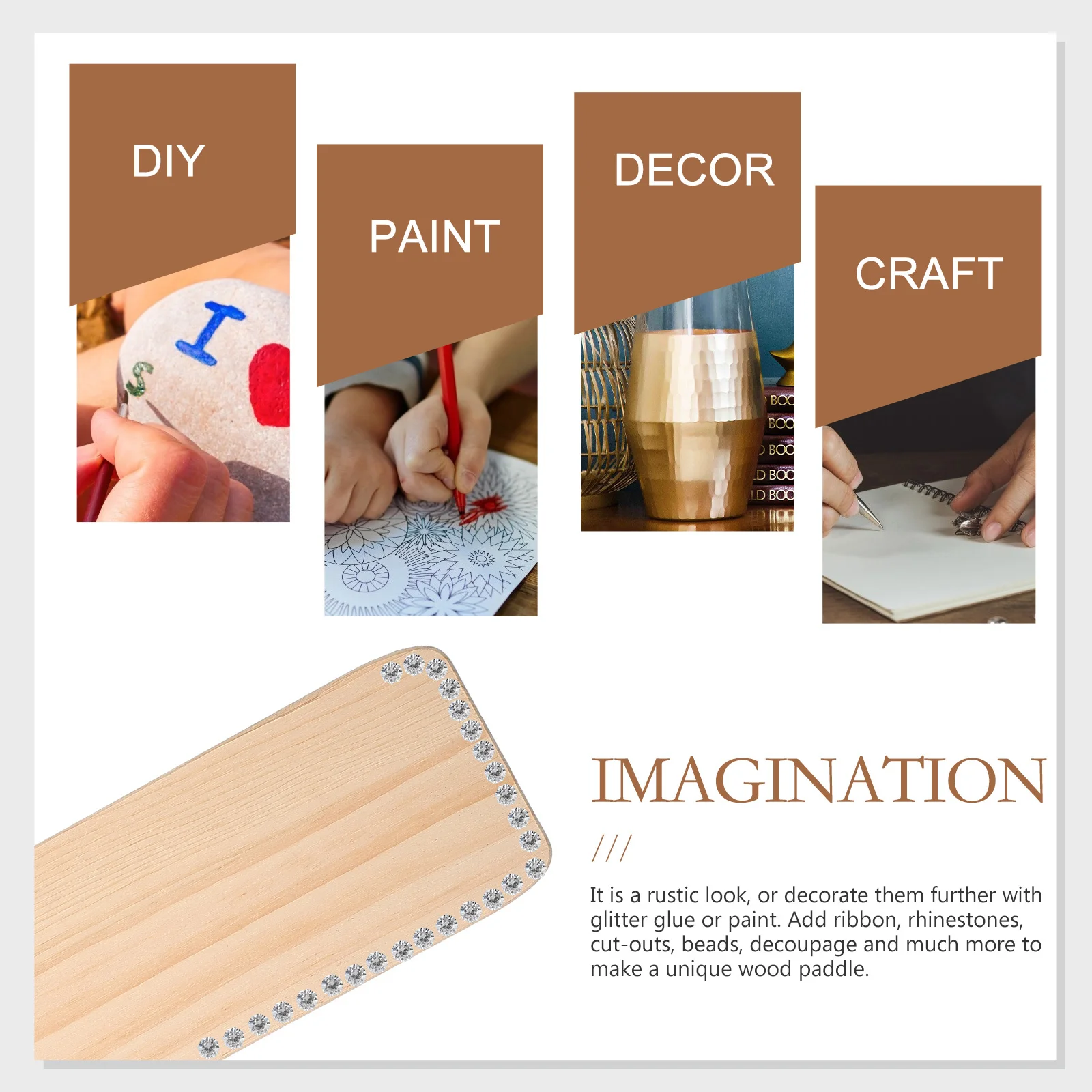 

Unfinished Wood Paddle Diy Wooden Oar Decor For Craft Home Wall Art Paddle Ornament Wooden Slice Handicraft Supply