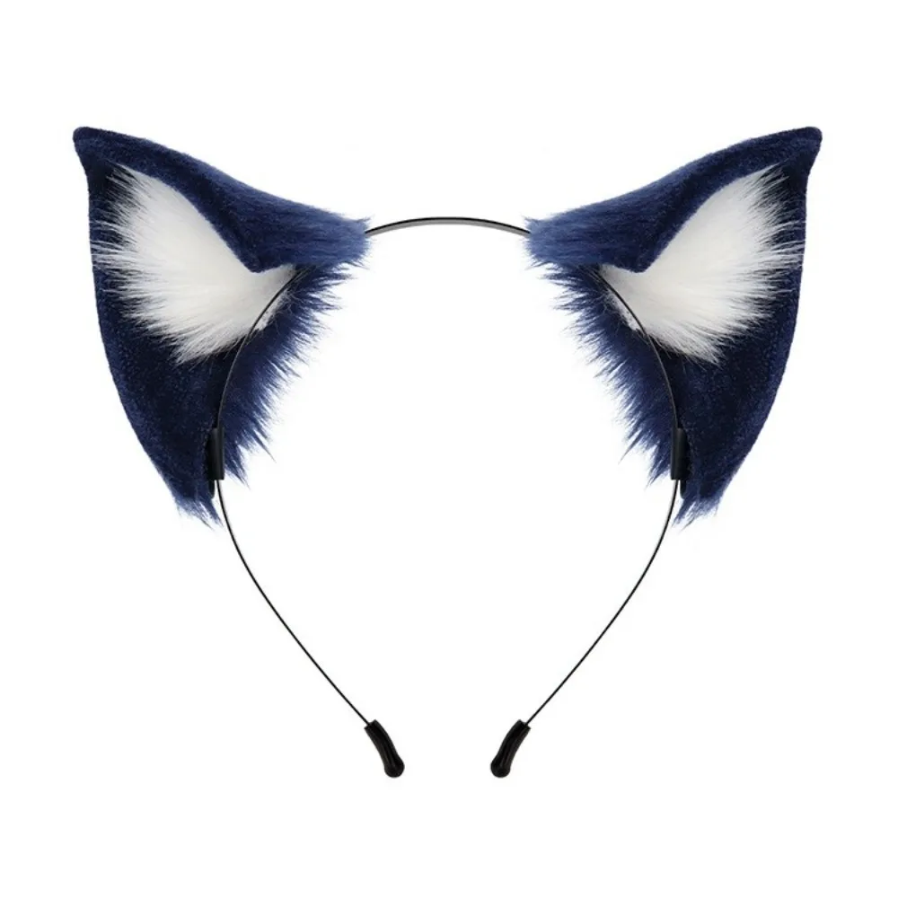 Practical Animal Cat Ears Headband Artificial Gothic Gothic Headband Lolita Furry Lolita Ears Headwear Photo