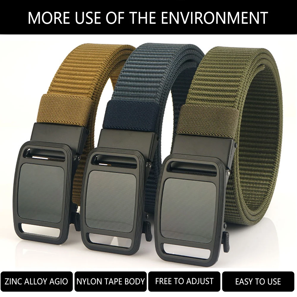 TUSHI New Tactical Belt Nylon Military Army belt Outdoor Metal Buckle Police Heavy Duty men\'s Training Hunting Belt