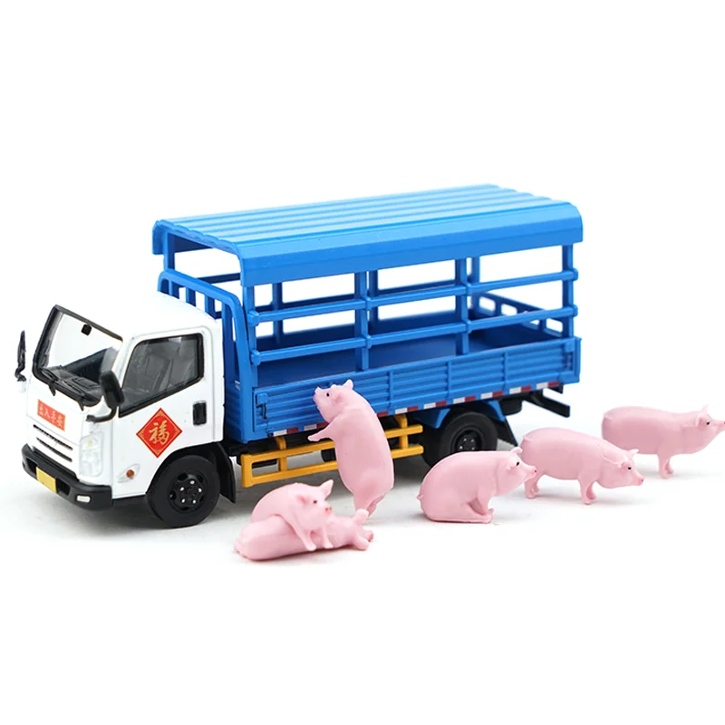 TaoYi Xcartoys 1/64 schaal legering dier transportmodel speelgoed - varken trekauto niet-afstandsbediening verzamelvoertuig voor kinderen