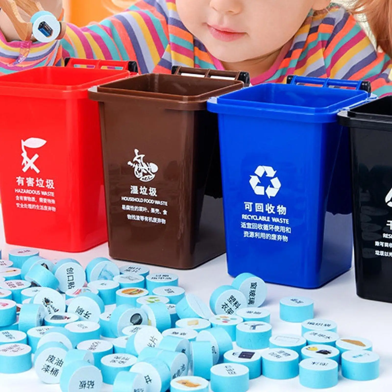 Trash Sorting Game Toy Sensory Toy Learning Matching Box for Baby Boys Girls