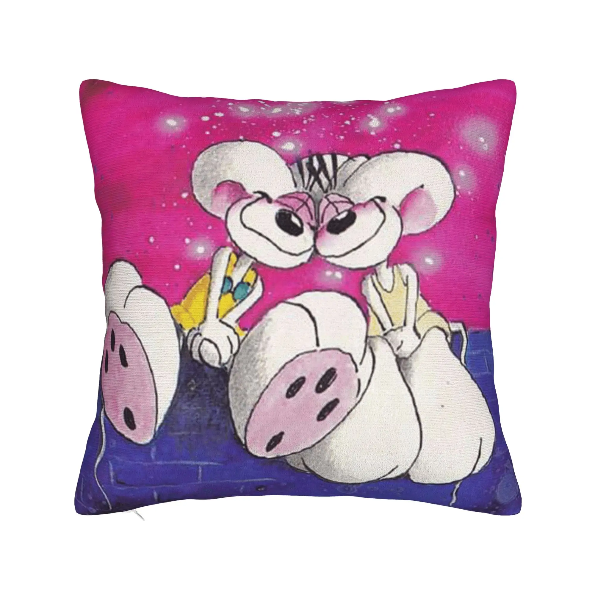 

Cartoon Diddl Diddlina Pillow Case Retro Trendy Pillow Cover Comfy Pillowcases For Sofa Couch Bed Living Room