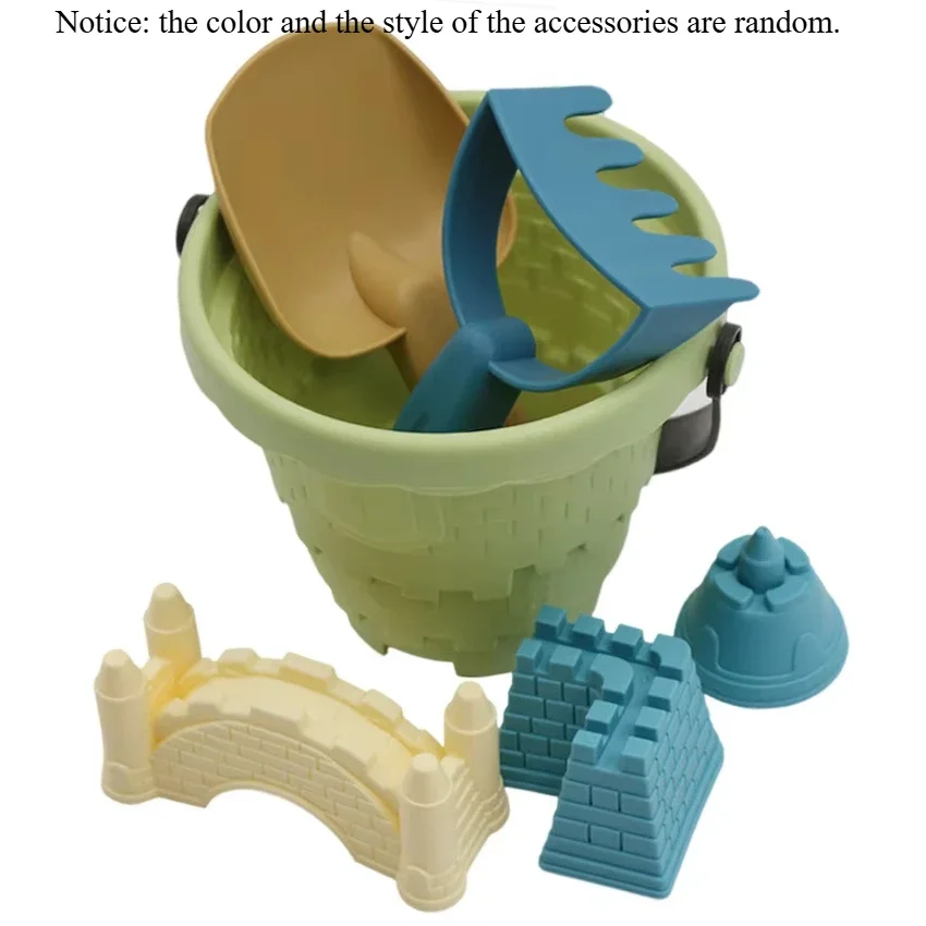 Children's Castle Sand Digging Sets Sand Scoop Summer Beach Toys Box for Kids Outdoor Educational Interactive Gift