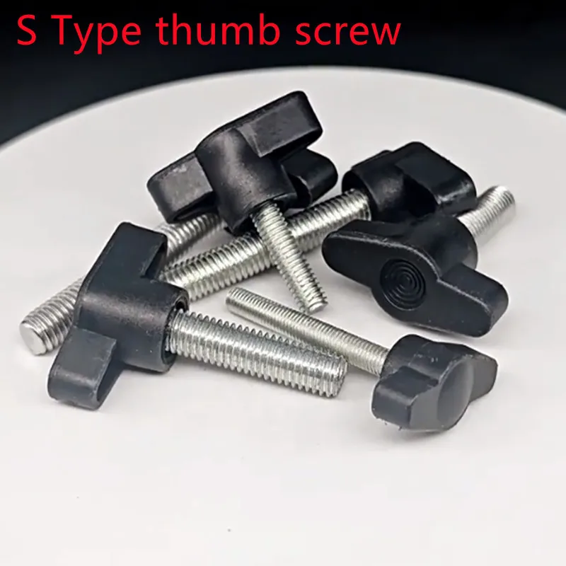 

5PCS-10pcs Nylon thumb screw M4 M5 M6 M8 S type Plastic Head Handle Thumb Screw Bakelite Bolt Butterfly Hand Knob Screw
