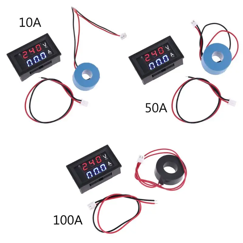 60-500V Digital Display Voltmeter Ammeter for