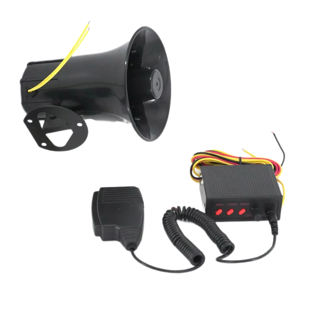 Car Alarm Siren Motorcycle Truck Accessories Universal 12V 50W Car Horn Megaphone 3-Sound Emergency Warning Alarm For Boat