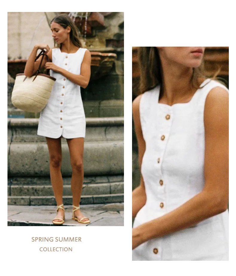 chinese dress ladies White wedding wrap linen dress women 5620 – Xiaolizi