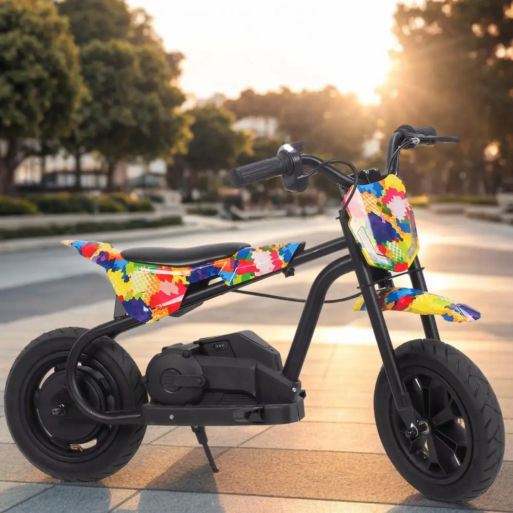 24V Electric Dirt Bike For Kids 250W Ride On Motorcycle Ages 5+ Up To 13 MPH Electric Balance Bike With Disc Brake Outdoor Toys