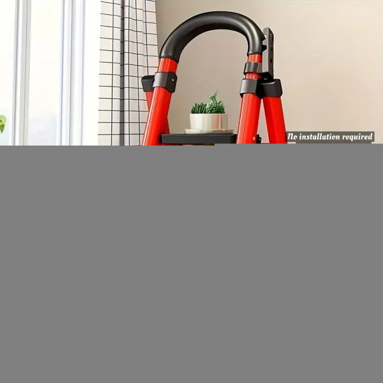 سلم قابل للطي 3/4/5 خطوات مع دواسات مضادة للانزلاق، مقعد محمول عالي التحمل للاستخدام المنزلي والتجاري