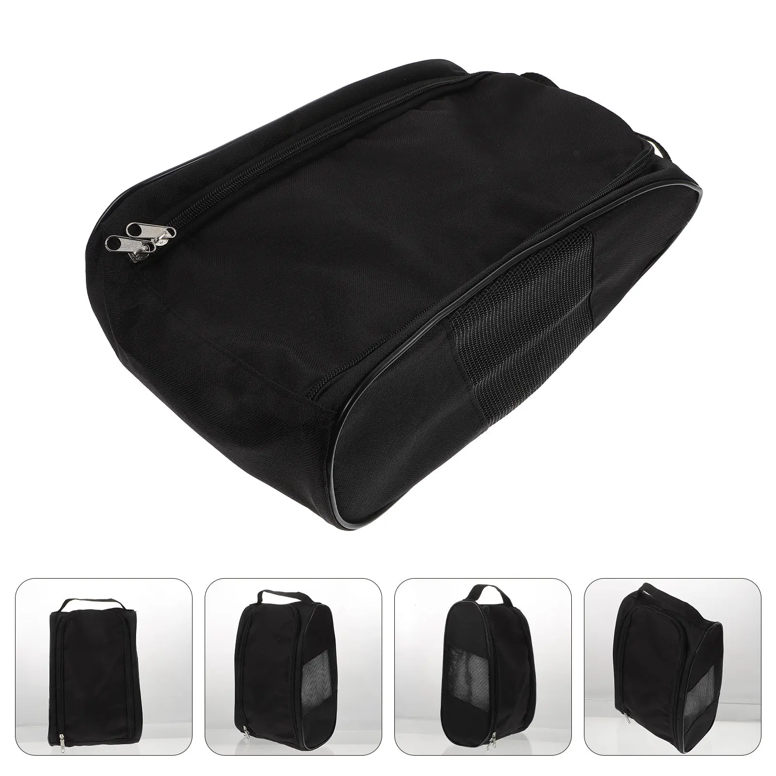 

1Pcs Shoes Storage Bag Oxford Cloth Zipper Design Lightweight Dustproof Travel Shoe Pouch for Gym Sports Business Trip Luggage