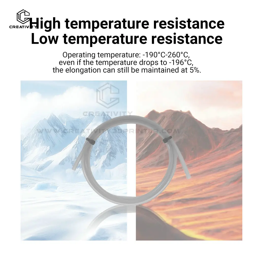 

Трубка PTFE Creativity ID 2.5мм OD 4мм для филамента серии A1 X1 P1 1.75мм для 3D-принтеров A1/A1 mini/P1P/P1S/X1C/P2S/H2D AMS Lite