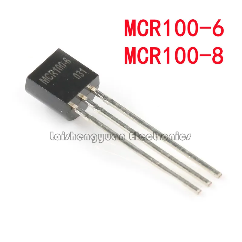 Original genuine CJ/Changdian MCR100-6 MCR100-8 direct insertion TO-92 unidirectional thyristor transistor new chip