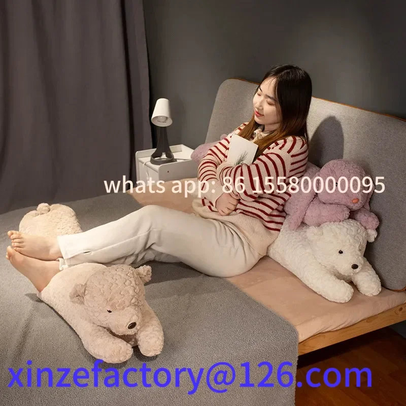 Customizable Large Rabbit Body Pillow Long Bear Cute Stuffed Animal Rabbit Sleeping Cushion Decorative