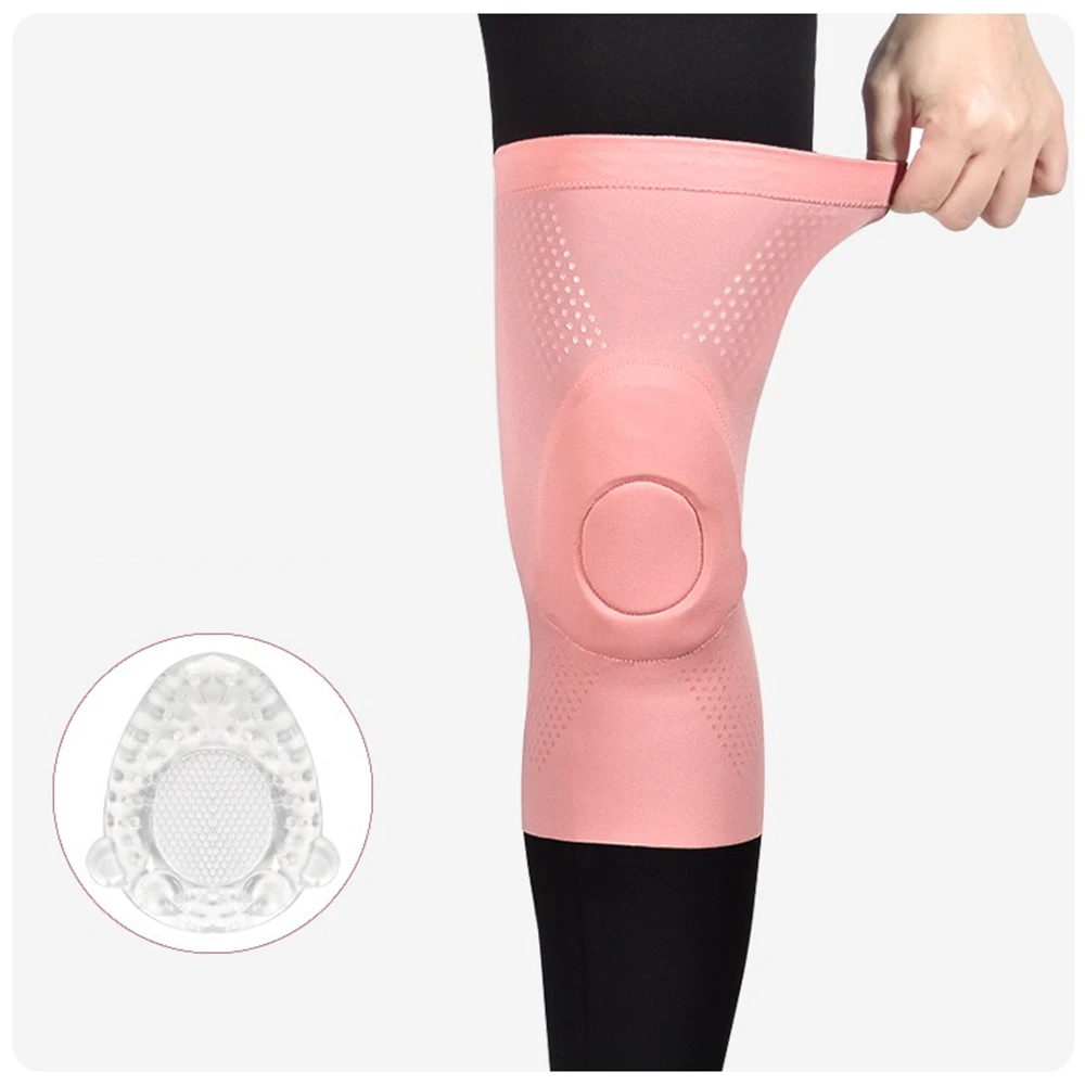 2 Pcs Sports Kneepad, Soft and Breathable Dancing Knee Pads, Ultra Thin Elastic Thick Silicone Anti-collision, for Women Fitness