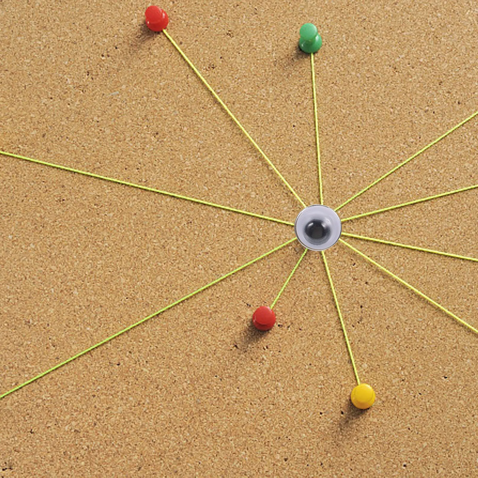 

100Pcs Eye Shaped Push Pins Photo Wall Flat Head Metal Thumb Tacks Hanging Pictures Memo Display Decorative Tacks