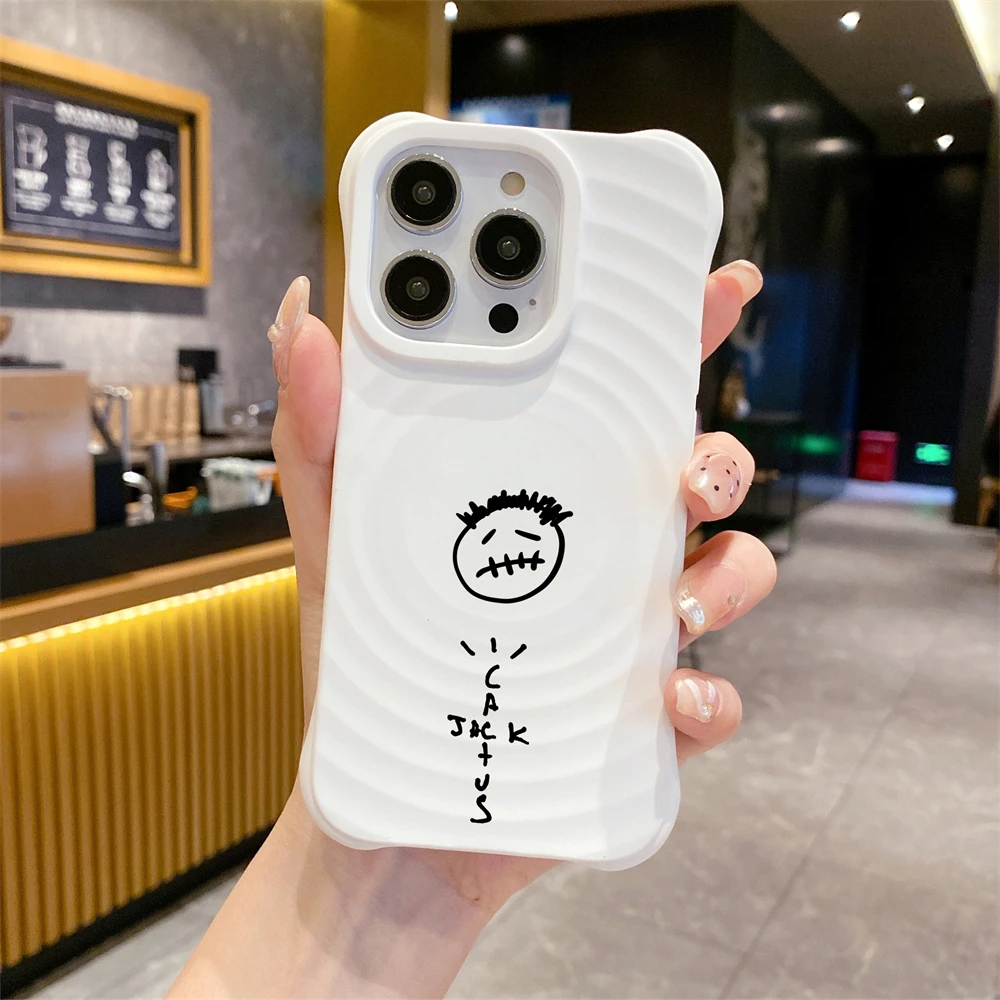 Luxury Travis Cactusjack Liquid silicone Magnetic for Magsafe wireless charge case for iPhone 15 14 13 12 11 14 Pro Max Cover