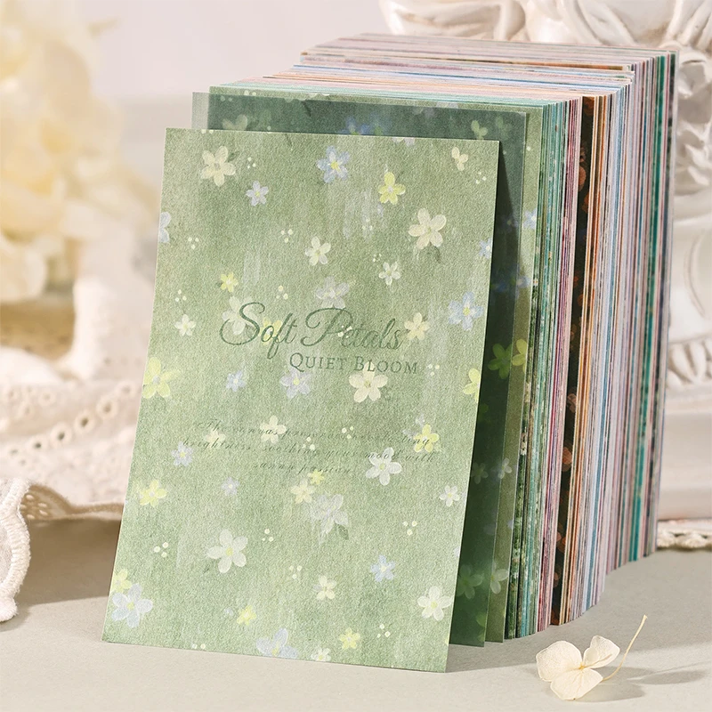 Journal GO 30pcs Dreamy Floral Mixed Paper Vellum & Washi Decorative Sheets for Scrapbooking Journaling Planners & Card Making