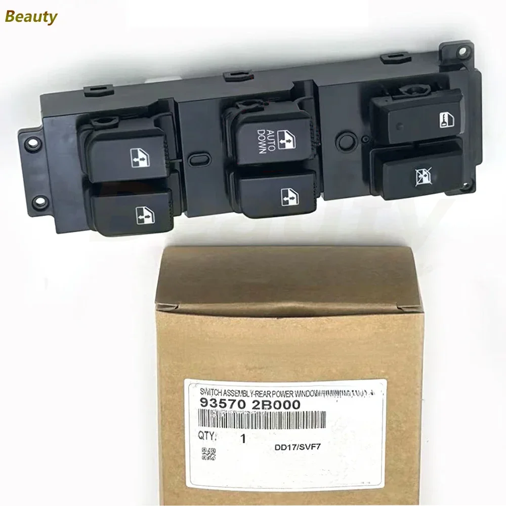 2 Pieces New Front Right RH Window Sub Switch For Hyunda-i Santa Fe 2007-2012 OEM 93575-2B000