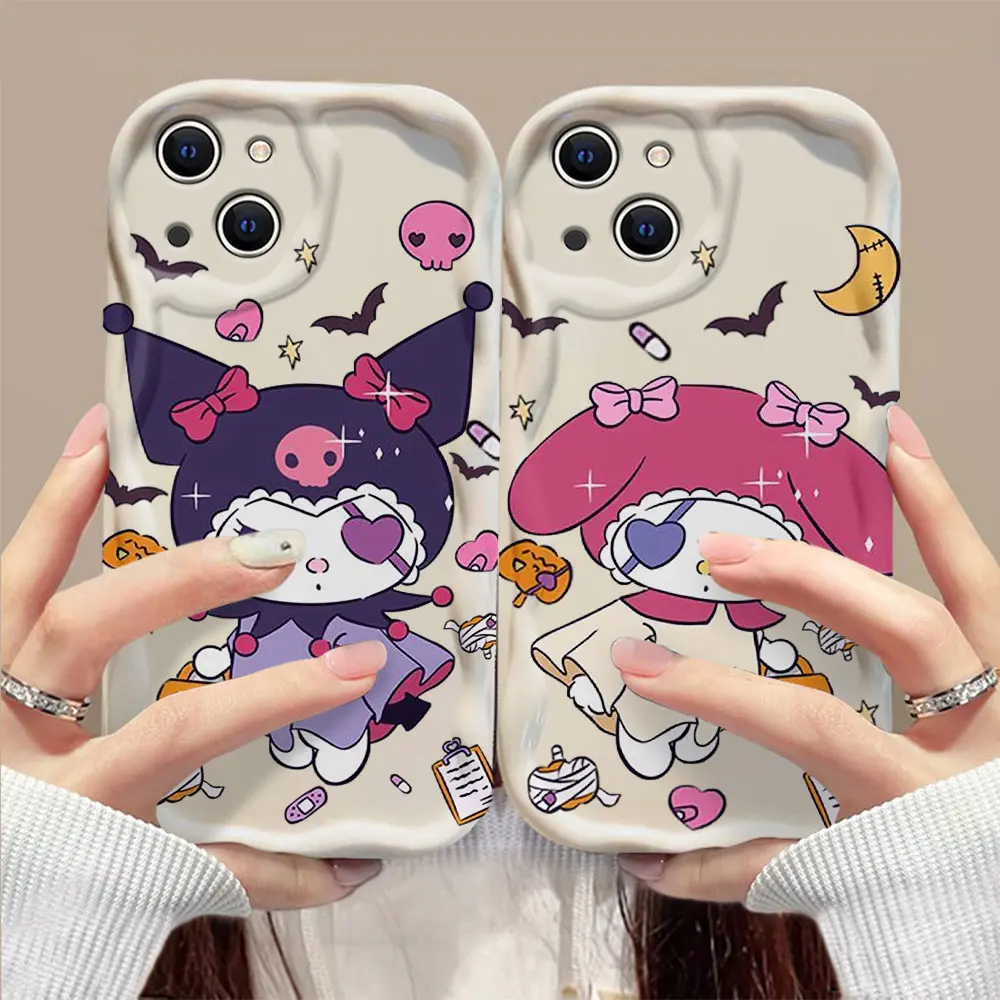 Magic Kuromi Melody 3D Wave Case For iPhone 15 14 13 12 11 Pro Max Mini X XR XSMAX 8 7 6S Plus Soft Silicone Cover