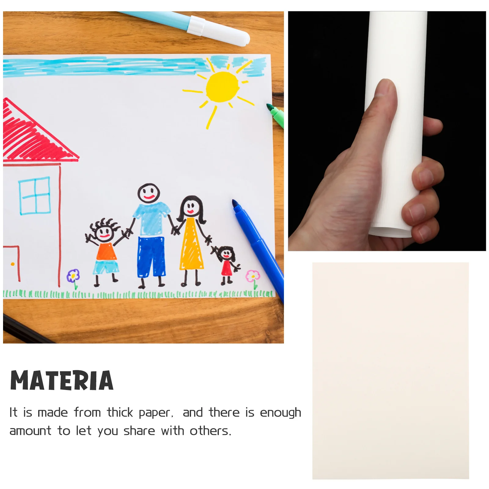 

50 Sheets Cold Pressed Thick Painting Paper Watercolor Paper Suitable for School Art Beginners Drawing Stationery