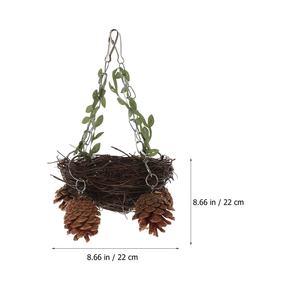 

Rattan Bird Nest Natural Hanging Small Medium Large Parrot Swing Resting Bed Cage Bird Resting Nest Small Parrot Toys