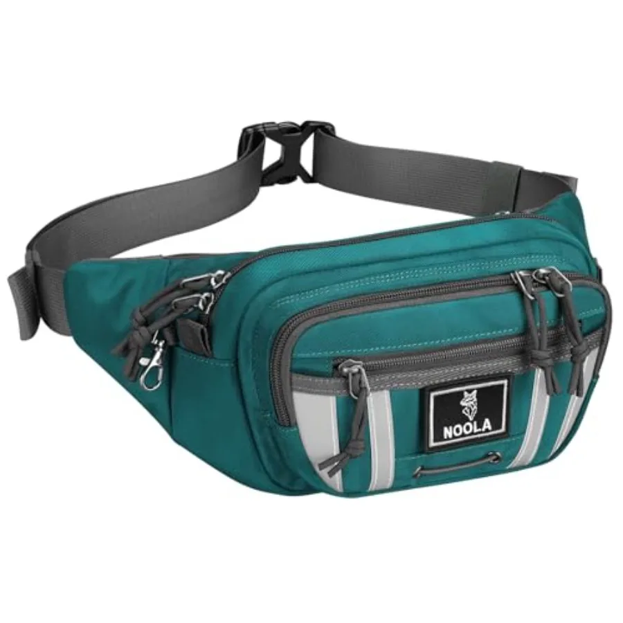 

Large Fanny Pack for Men Women, 4-Pocket Crossbody Waist Bag with RFID Blocking and Adjustable Strap, Hip Pack for Travel Cycli