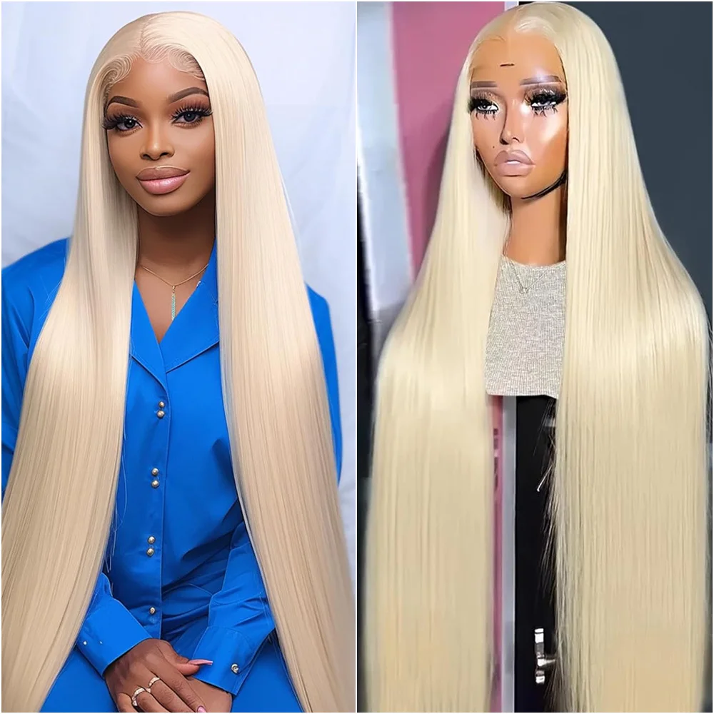 

200 Density 613 Blonde Colored Straight Lace Front Human Hair Wig 13x4 13x6 HD Transparent Frontal Lace Wigs For Black Women