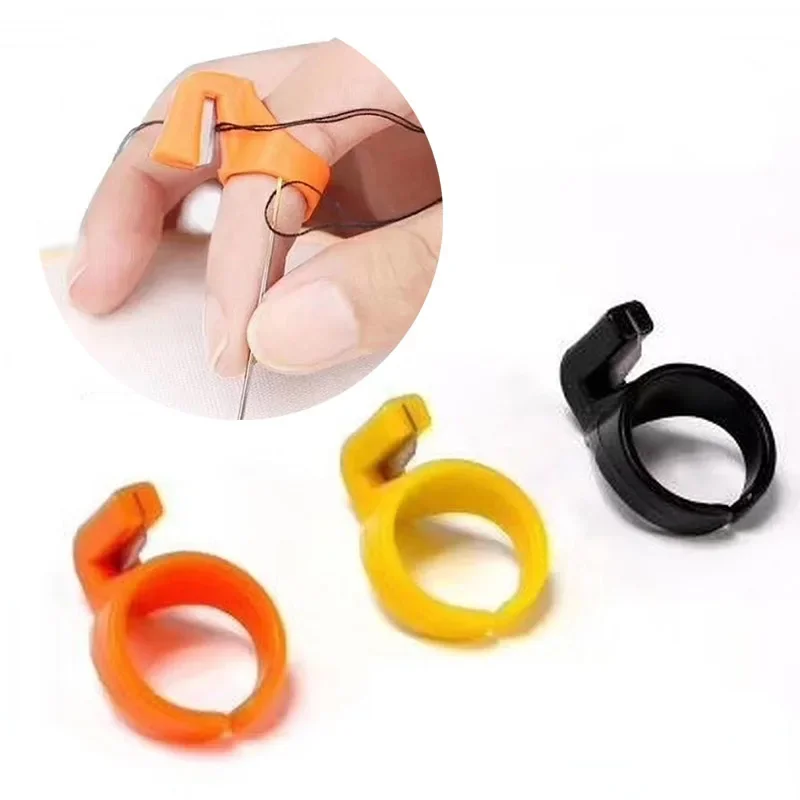 3 teile/satz Kunststoff Nähgarns ch neider Fingerring Klinge Faden schneiden Fingerhut Nadel Home DIY Nähmaschine Zubehör