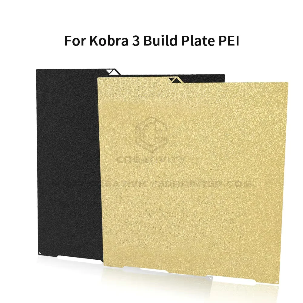 

Kobra 3 Yellow/Black PEI Build Plate For Kobra 3 Combo 265 x 268 mm 3D Printer Dual Side Textured PEI Print Bed Platform