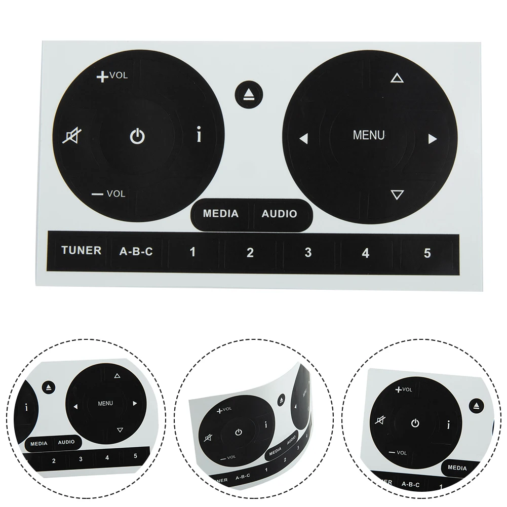 Decal Kit for Radio Buttons on For Fiat 500 2011 2012 2013 2014 2015 2016 to Restore Functionality of Worn Control Labels