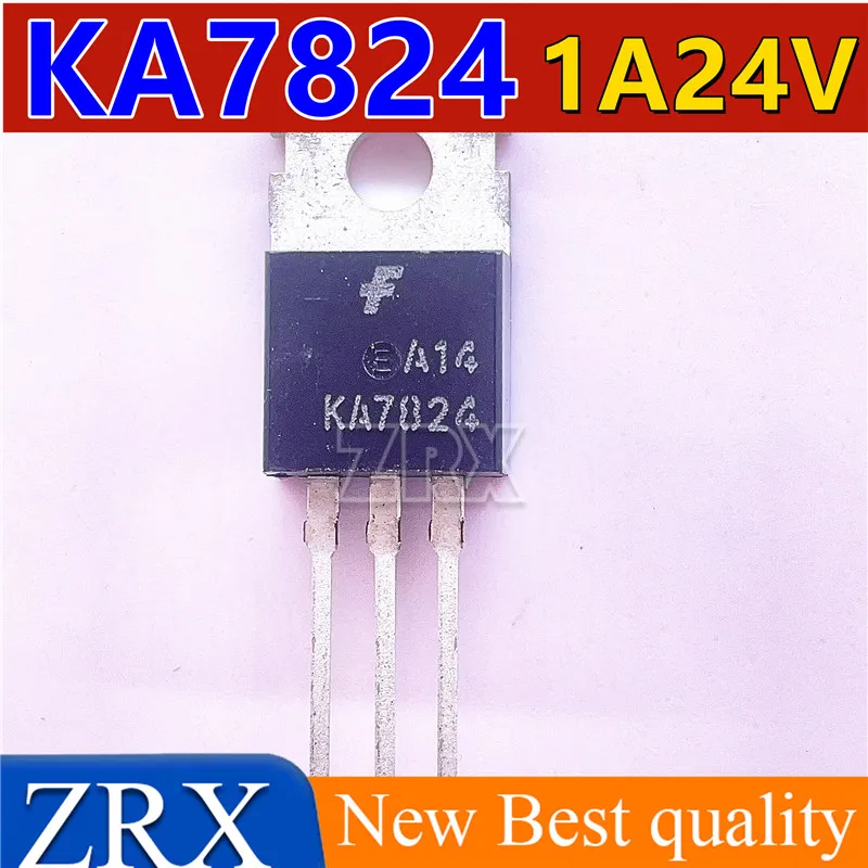 5Pcs/Lot New imported original KA7824 TO-220 three-terminal voltage regulator 1A24