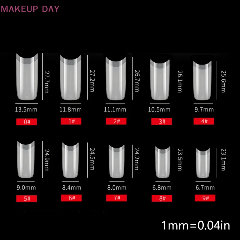 100 Stks/doos Nagel Plastic Verlengingsvormen Voor UV-Gel Snel Bouwen Valse Nageltips Volledige Omslagdruk Op Nagelmanicure Salongereedschap