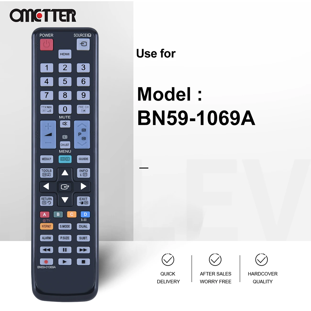 New BN59-01069A Remote Control for SAMSUNG 3D TV LE32C457C6H LE32C650 LE32C652 LE32C654 LE37C650 LE37C652 LE37C654 LE40C530 LE40