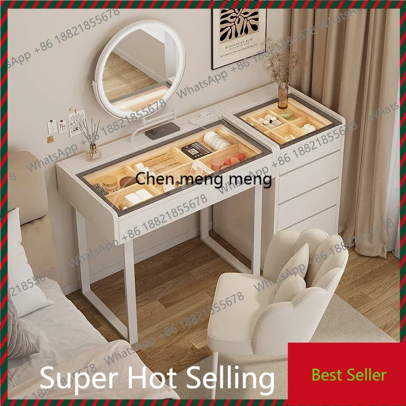 

dressing table with light mirror vanity stool Drawer for clothes makeup toiletries vanity table Hairstyles bedroom furniture
