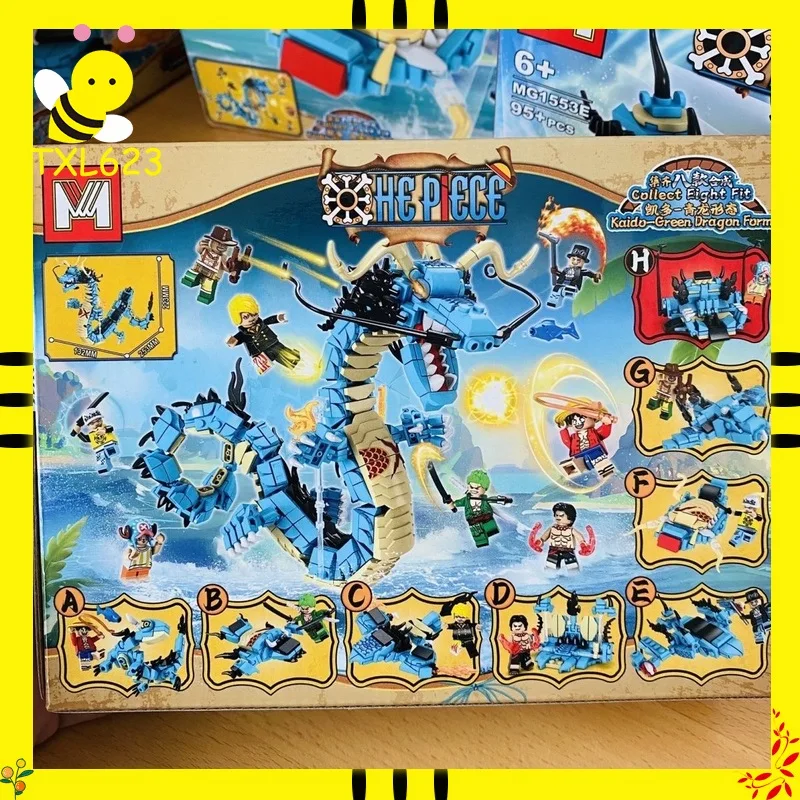 

Набор строительных блоков One Piece 8-в-1: Луффи, Зоро, Санджи, Чоппер, Кайдо. Конструктор-фигурки для детей, подарок на день рождения.