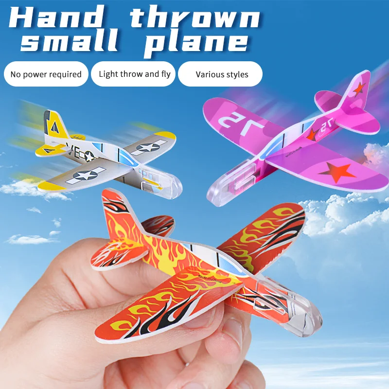 

10pcs Mini Foam Airplane DIY Colourful Kids Toys Airplane Toys Kids Kids Outdoor Playset For Kids Plaything Party Airplanes Gift