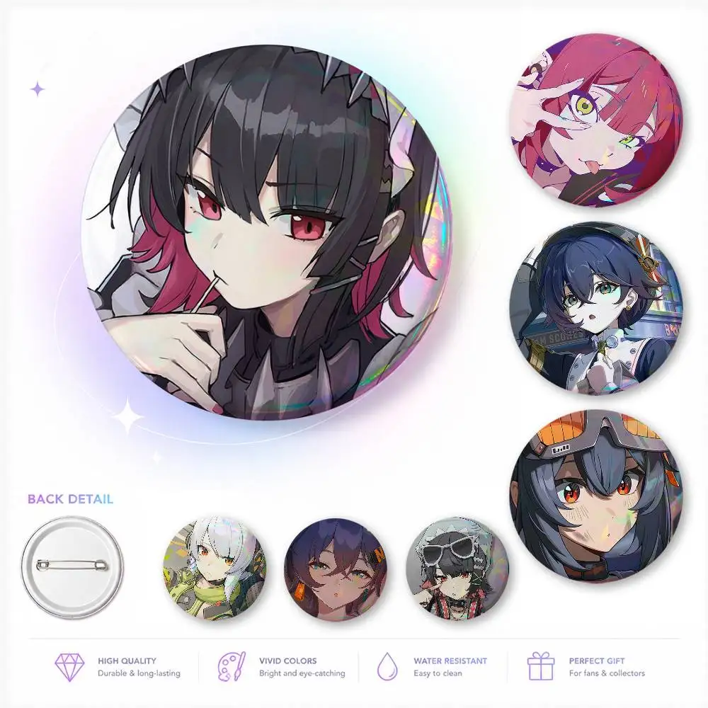 Z-enless Z-one Z-ero Anime round badges, brooches, clothing accessories, birthday gifts, anime conventions