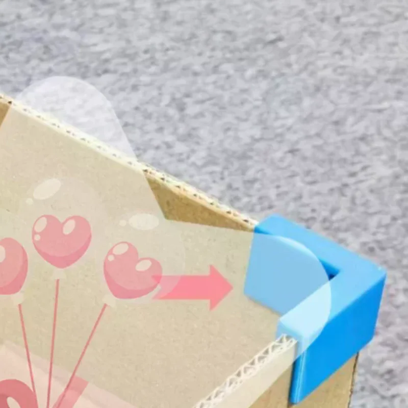 4 pièces, clips d’angle pour cartons, clips de fixation pour renforcer les bords des boîtes en carton ondulé, pour la réutilisation des boîtes et la fabrication de seaux de rangement.