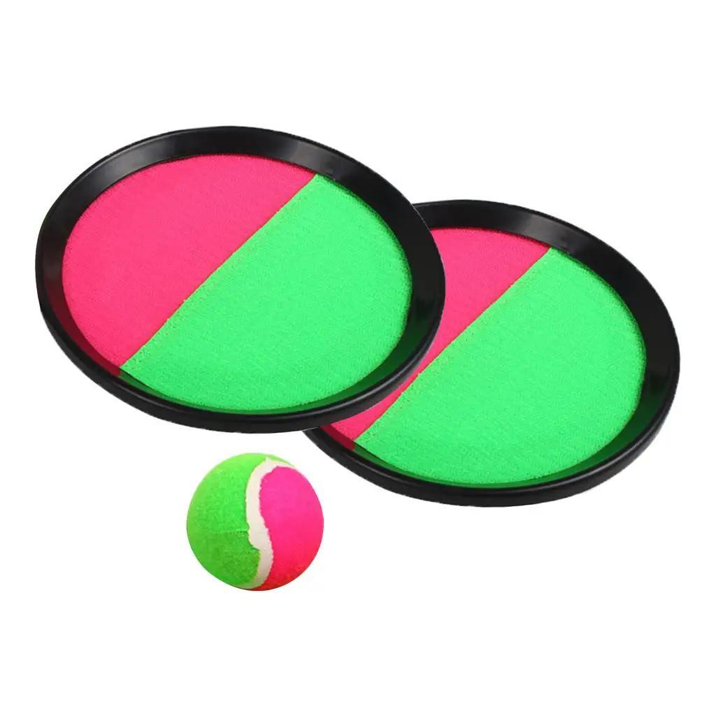 Catch Ball and Toss Game Toy Set for Children with Sticky Paddle Catchers Outdoor Beach Park Lawn Party Activity Gift