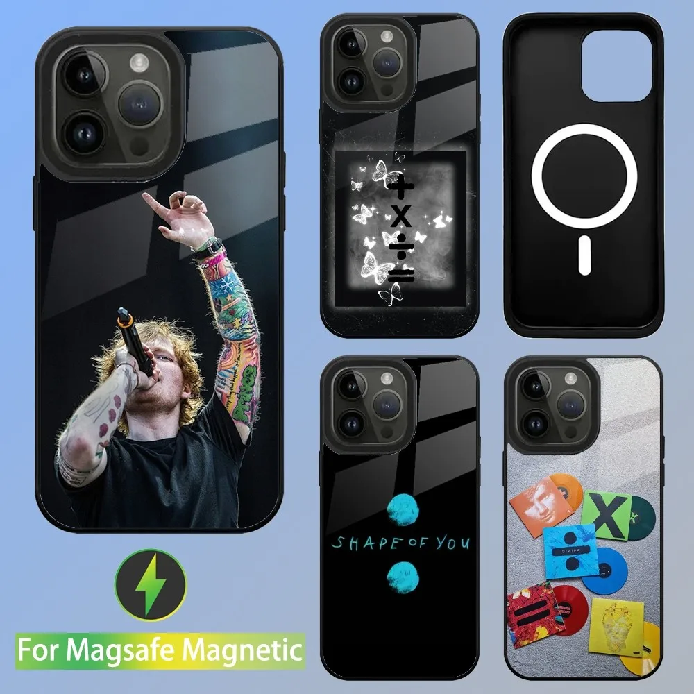 E-Ed S-Sheeran Hot Singer Phone Case For iPhone 15,14,13,12,11,Plus,Pro,Max Mini Magsafe Magnetic Wireless Charging