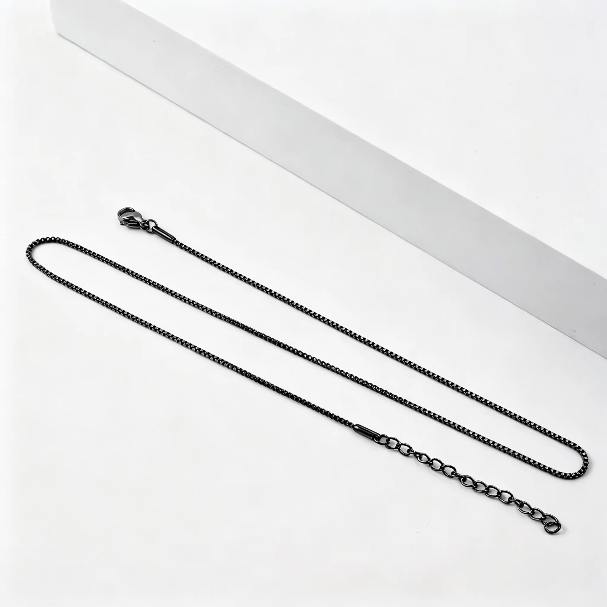 1,2mm Einfache Edelstahl Box Kette Halskette Gold Farbe Titan Stahl Männer Halskette Mode Frauen Schmuck Trend Zubehör