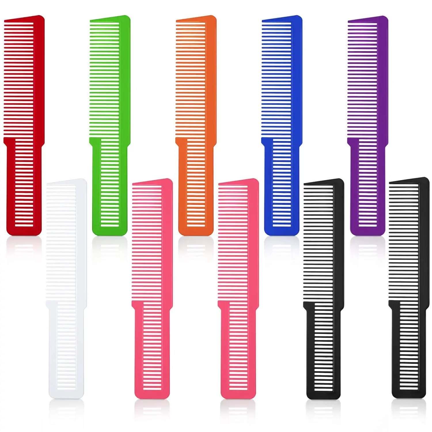 

10-Piece Fine Tooth Hair Cutting Combs for Styling, Anti-Static & Heat-Resistant, Assorted Colors