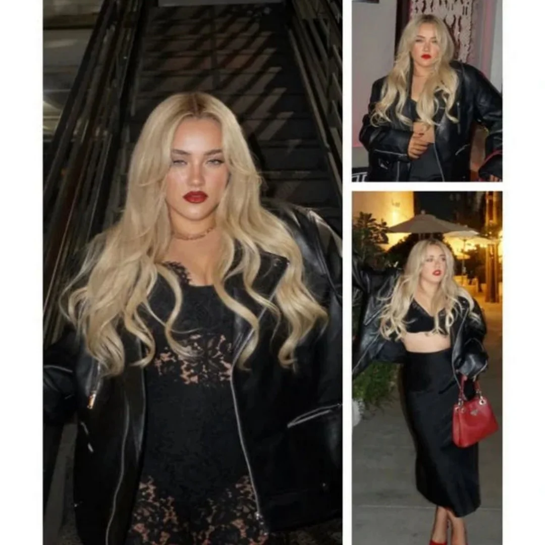 

26”Ombre Light Blonde 13x4 Synthetic Lace Front Wigs With Dark Roots Natural Preplucked Hairline Body Wave High Quality Wig