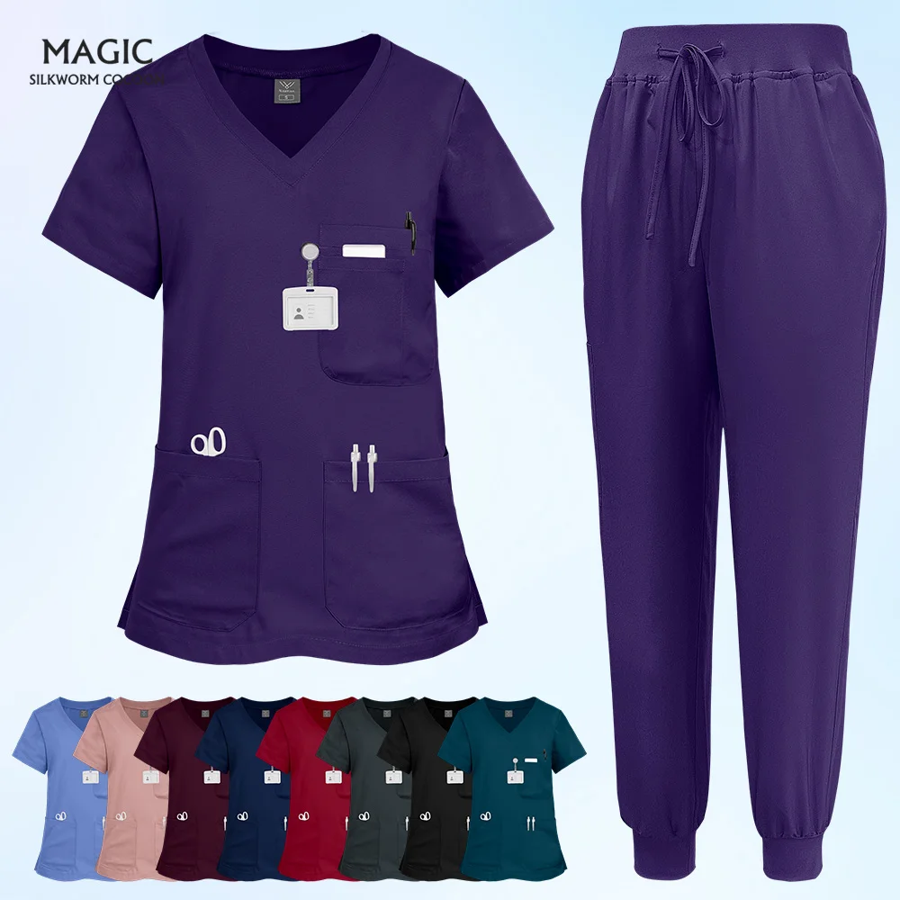 Nurse Accessories Pet Hospital Scrubs Sets Medical Clothing Women Dental Clinic Work Uniforms Beauty Salon Spa Workwear Overalls