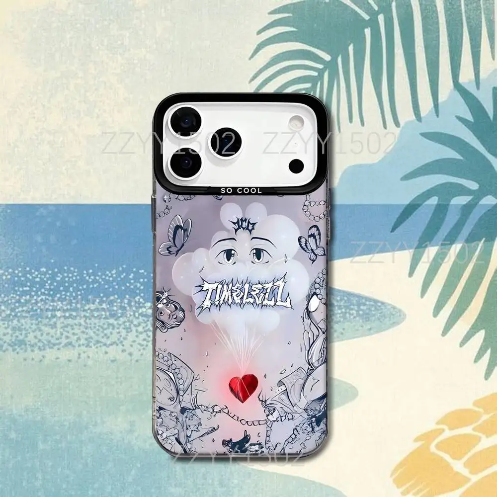 J-Jhayco Le Clique Vida Rockstar Capa de telefone para iPhone 17,16,15,14,13,12,X,8,Pro,Max,Plus, SE4, Air, Mini HD Preto IMD Fosco