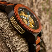 Wood Mechanical Watch Men #4