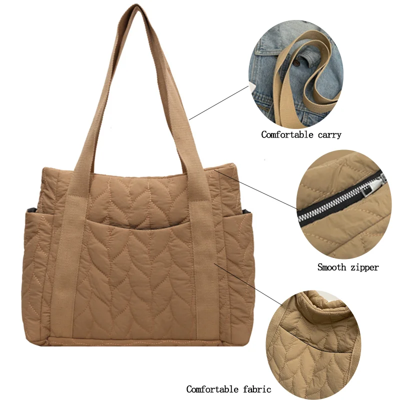 Minimalist Women's Shoulder Bags Large Capacity Multiple Pocket Tote Bag Daily Commuting Handbag For Women - view 2
