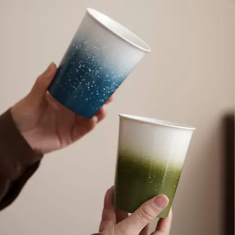 Thousand Miles Landscape Snow Cola Cup Gift Box Guochao Neo Chinese Wabi Sabi Gradient Coffee Cup