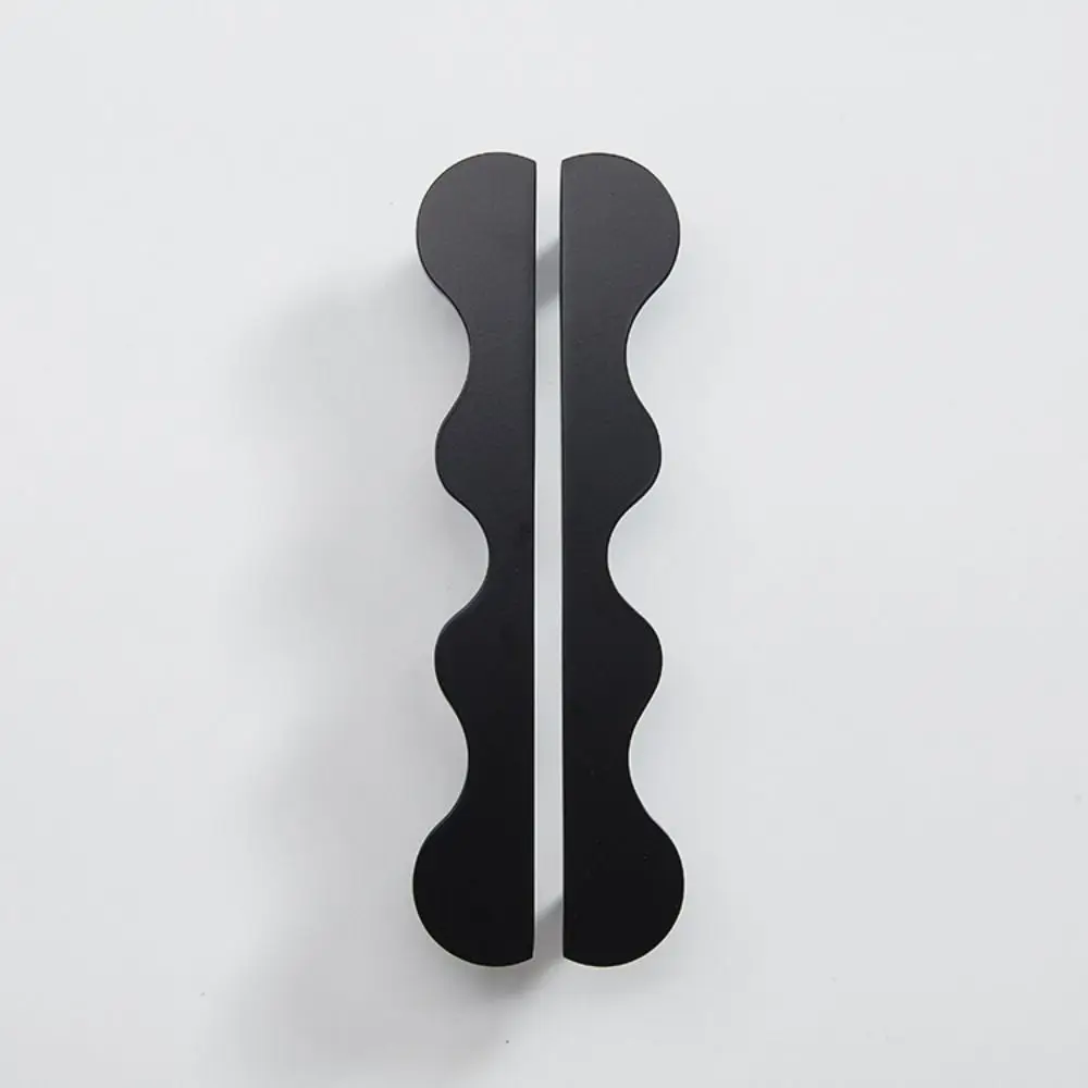 Wave Shape Brass Cabinet Handles Pure Brass Modern Design Drawer Pulls Antique Bronze Door Hardware Handle Restaurant Door