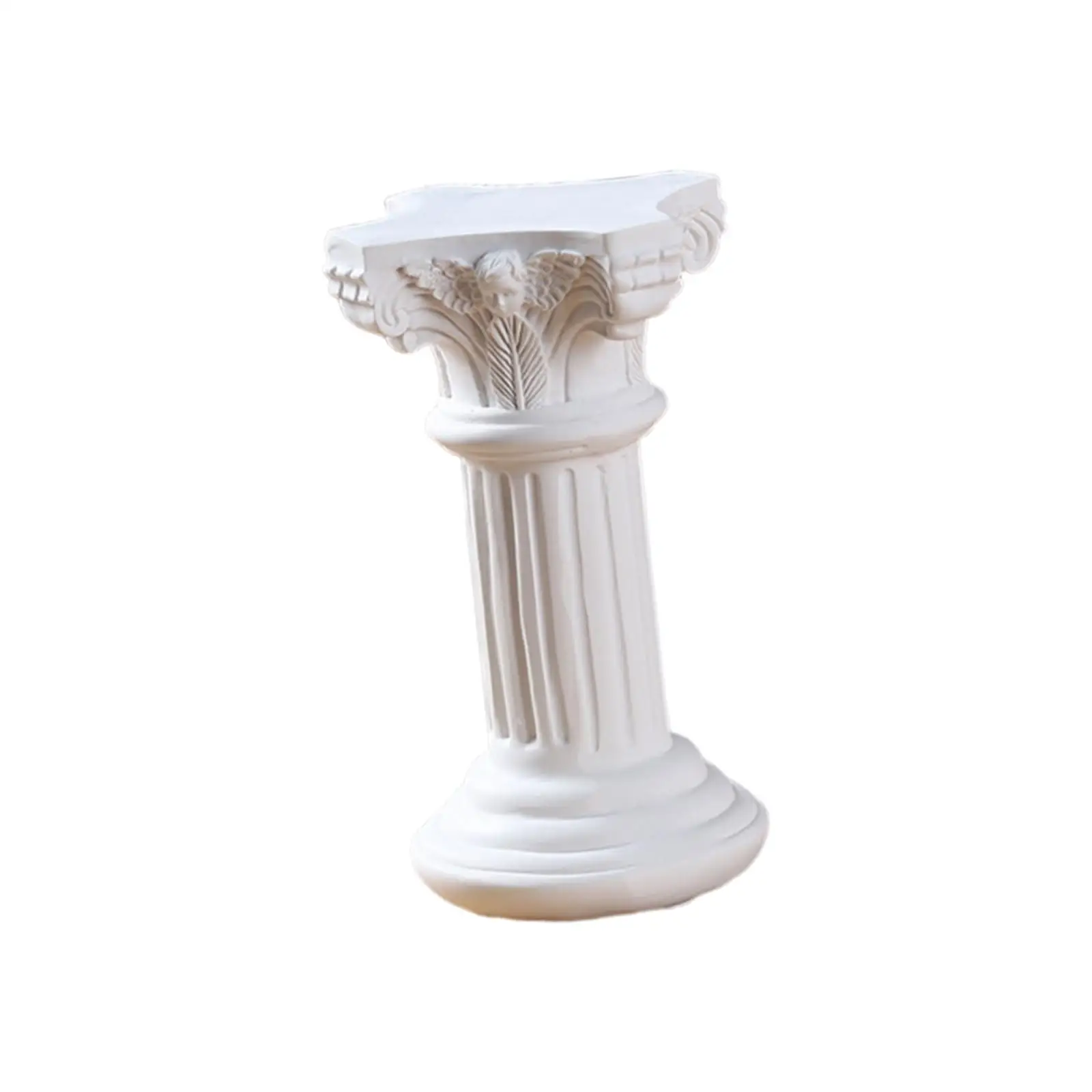 White Mini Greek Column Candle Holder Resin Figurine Pedestal Stand for Interior Room Wedding Table Home Decor